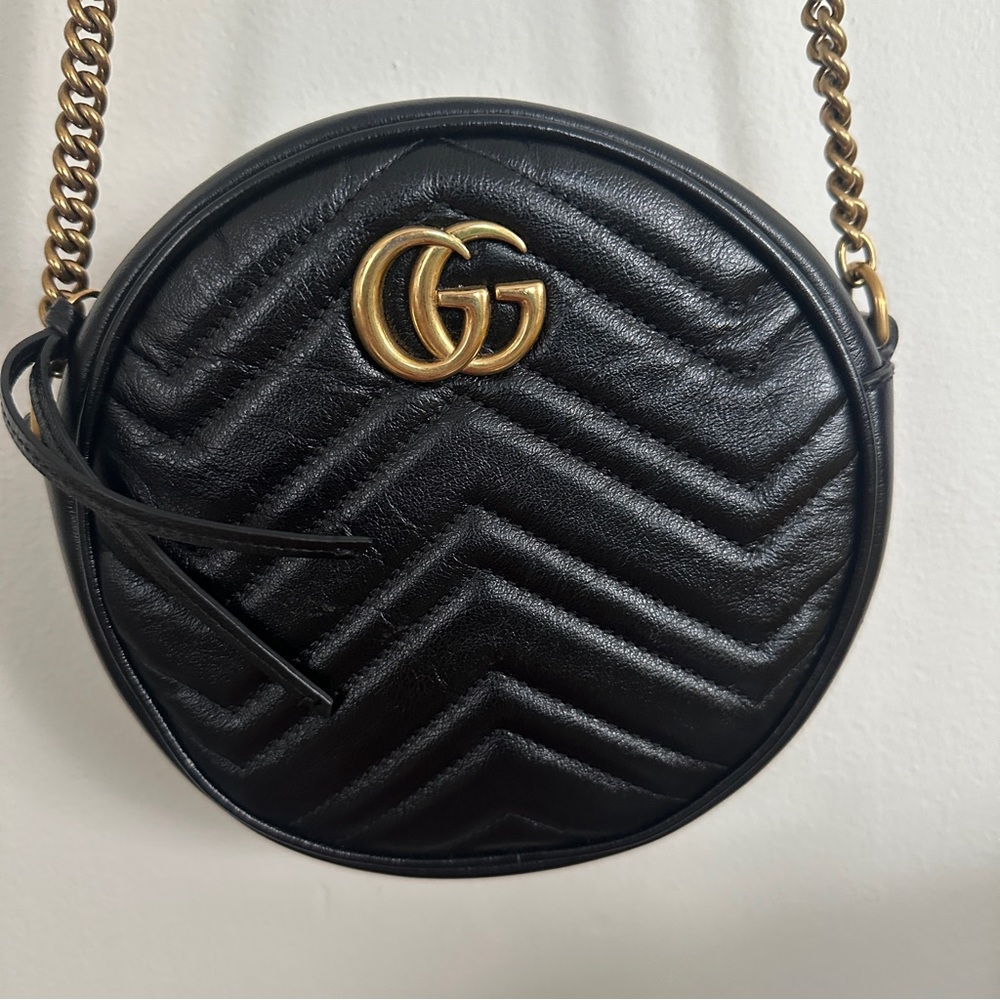 Gucci Azalea Matelasse Marmont Round Shoulder Bag - Picture 3 of 12